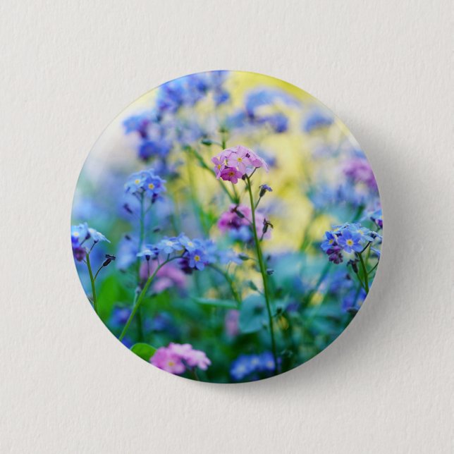 Vergessen-Ich-Nicht-Blume Button (Vorderseite)