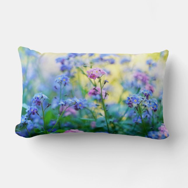 Vergessen-Ich-Nicht-Blume Lendenkissen (Vorderseite)