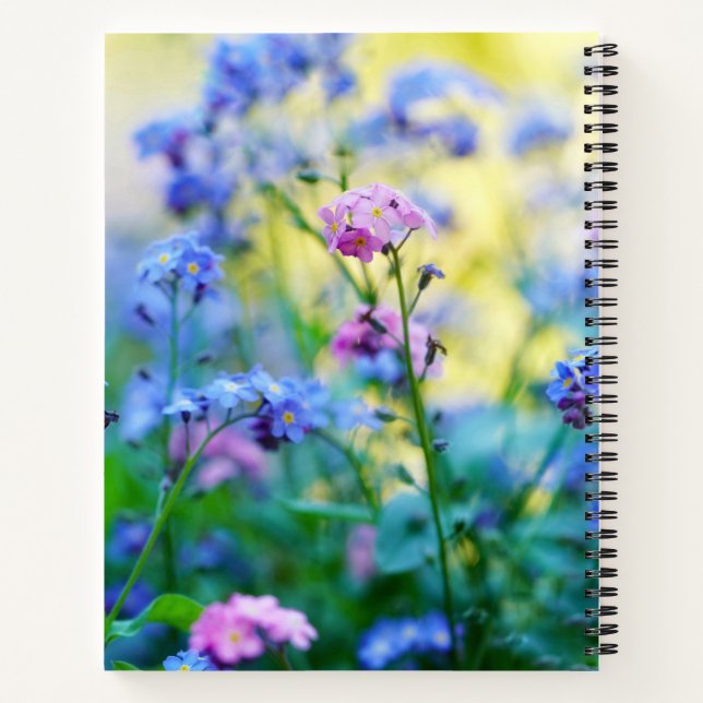 Vergessen-Ich-Nicht-Blume Notizbuch (Rückseite)