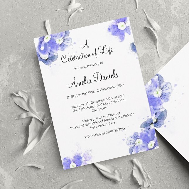 Vergessen-Ich-Nicht-Feier des Lebens Ankündigung (Von Creator hochgeladen)