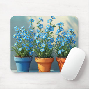 Vergessen-Me-Not-Blume-Pots Mousepad