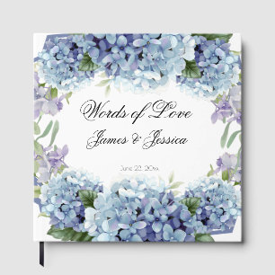 Vergessen-Me-Not-Blume Wasserfarbe Elegante Hochze Gästebuch