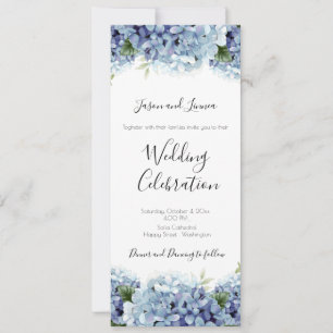 Vergessen-Me-Not-Blume Wasserfarbenelegante Einladung