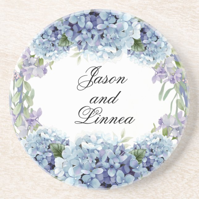 Vergessen-Me-Not-Blume Wasserfarbenelegante  Getränkeuntersetzer (Vorne)