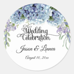 Vergessen-Me-Not-Blume Wasserfarbenelegante Runder Aufkleber
