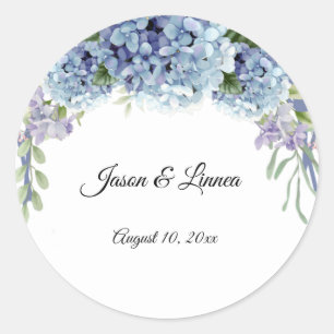 Vergessen-Me-Not-Blume Wasserfarbenelegante Runder Aufkleber