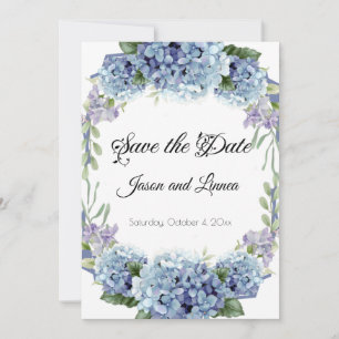 Vergessen-Me-Not-Blume Wasserfarbenelegante Save The Date