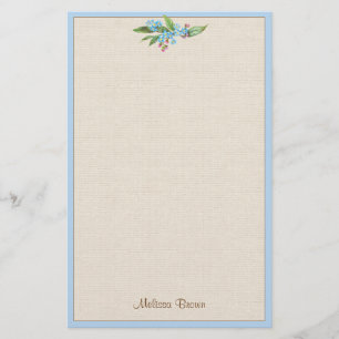 Vergessen-Me-Not Bouquet Blumen Rustikale Niedlich Briefpapier