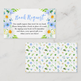 Vergessen-Me-Nots und Daisies Baby Book Request Begleitkarte