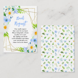 Vergessen-Me-Nots und Daisies Baby Book Request Begleitkarte