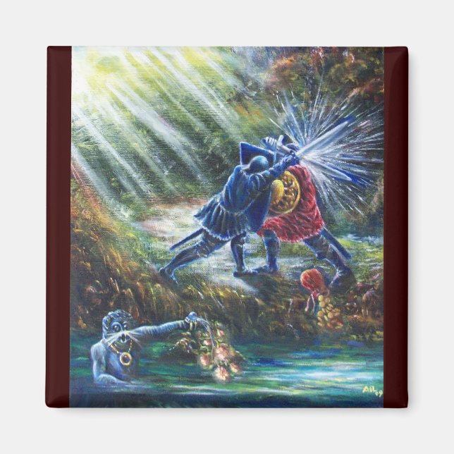 VERGESSEN ROSE kämpfen Ritter, Geld und Teufel Magnet (Vorne)