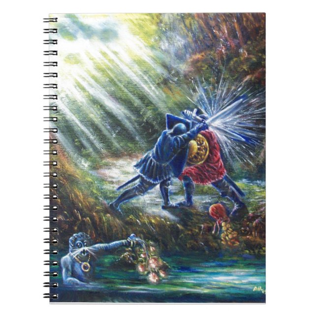 VERGESSEN ROSE kämpfen Ritter, Geld und Teufel Notizblock (Vorderseite)