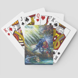 VERGESSEN ROSE kämpfen Ritter, Geld und Teufel Spielkarten