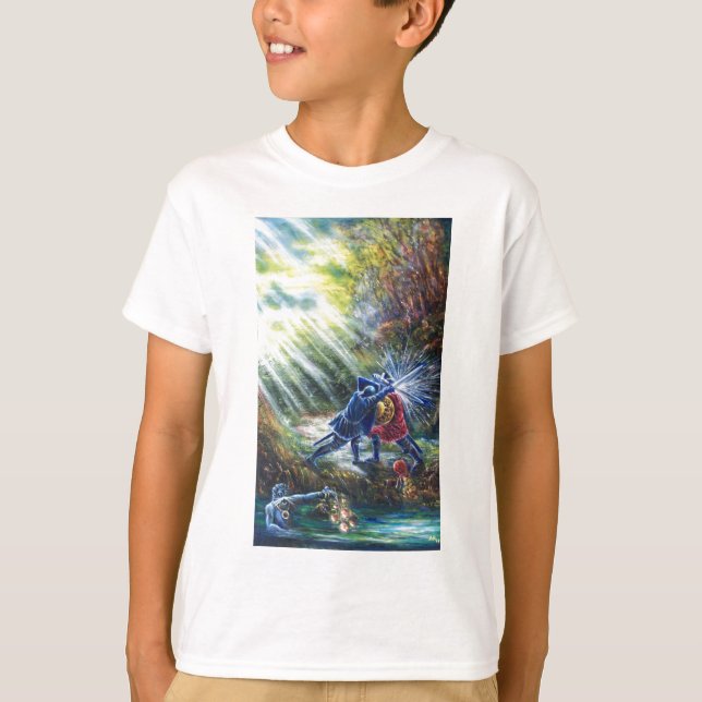 VERGESSEN ROSE kämpfen Ritter, Geld und Teufel T-Shirt (Vorderseite)