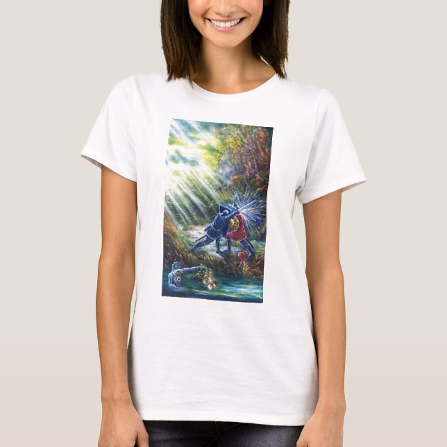 VERGESSEN ROSE kämpfen Ritter, Geld und Teufel T-Shirt (Vorderseite)