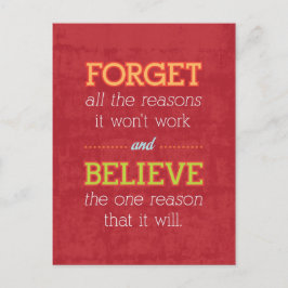 Vergessen Sie alle Gründe, warum es nicht funktion Postkarte