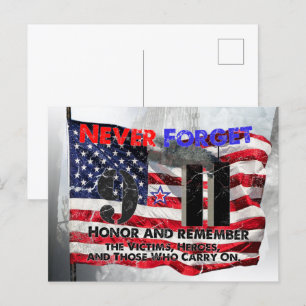 Vergessen Sie den 11. September nicht Postkarte