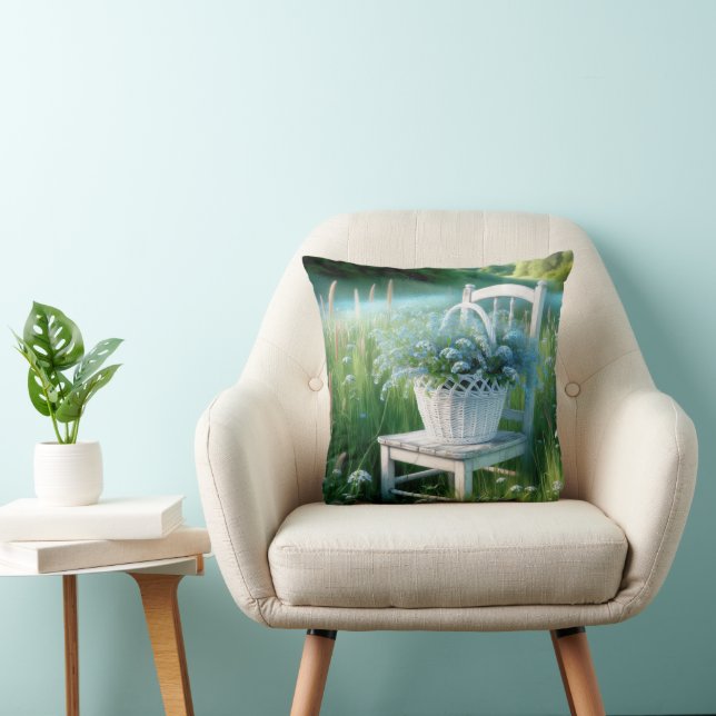 Vergessen Sie den Aktionskorb "Keine Blume" Kissen (Stuhl )