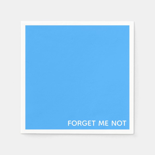 Vergessen Sie den nicht blauen Farbnamen Serviette (Vorderseite)