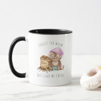Vergessen Sie den Wurm | Funny Watercolor Owl