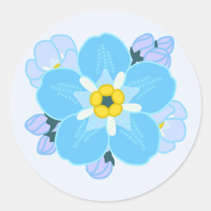 Vergessen Sie die Blume nicht Runder Aufkleber