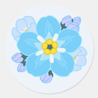 Vergessen Sie die Blume nicht Runder Aufkleber