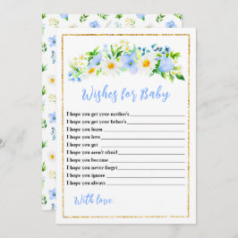 Vergessen Sie die Blumen-Babydusche Wünsche für Ba Einladung