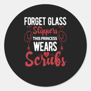 Vergessen Sie die Glasslippen, die diese Prinzessi Runder Aufkleber