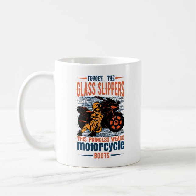 Vergessen Sie die Motorradstiefel aus Glas Kaffeetasse (Links)