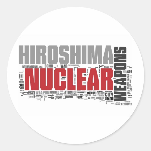 Vergessen Sie Hiroshima nicht Runder Aufkleber (Vorderseite)