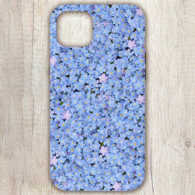 Vergessen Sie mich nicht Blue Floral iPhone / iPad Case-Mate iPhone Hülle (Blue Floral Forget me not flowers photographed in my yard. Cute little blue flowers.)