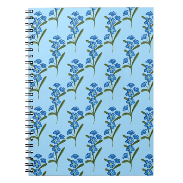 Vergessen Sie mich nicht Blume Notebook Blue Muste Notizblock (Vorderseite)