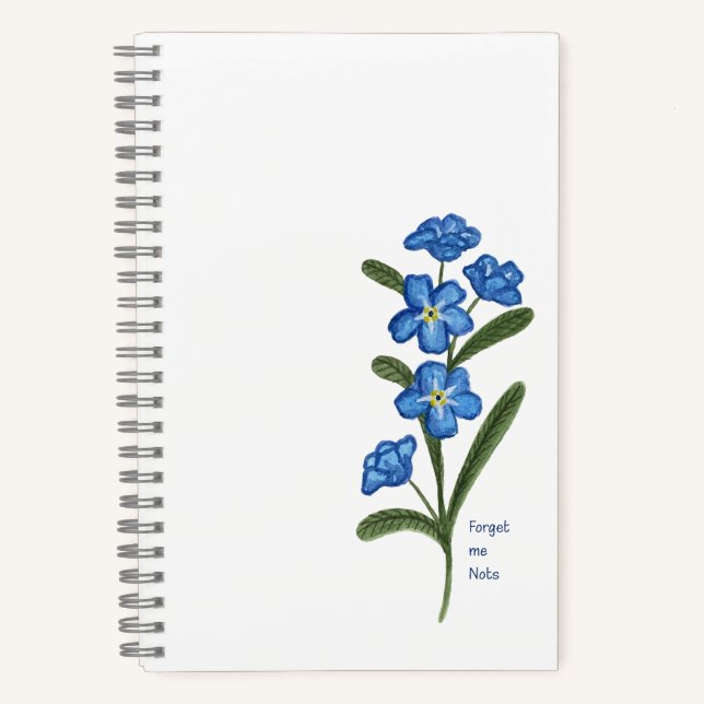 Vergessen Sie mich nicht Blume Notebook Notizbuch (Vorderseite)