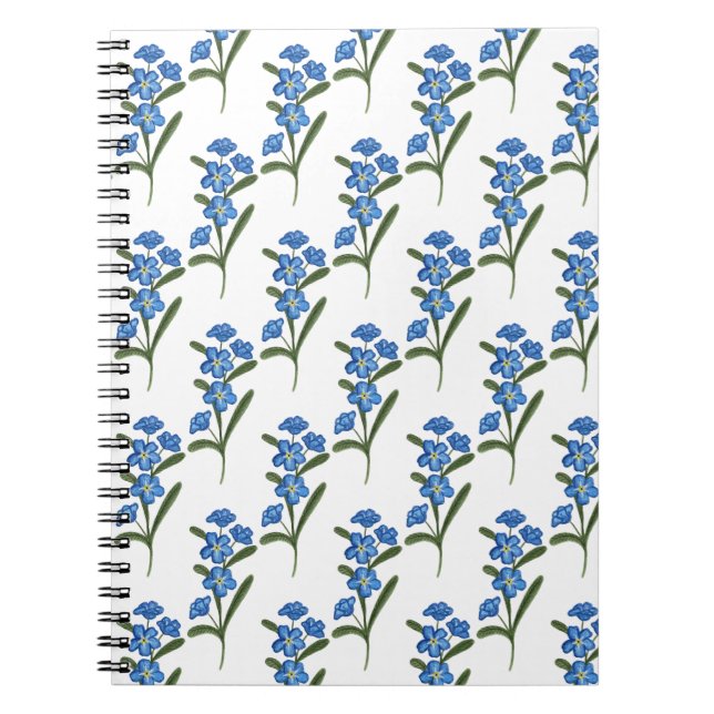 Vergessen Sie mich nicht Blume Notebook White Patt Notizblock (Vorderseite)
