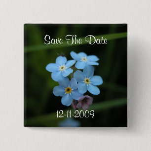 Vergessen Sie mich nicht Blumen-Save the Date Button