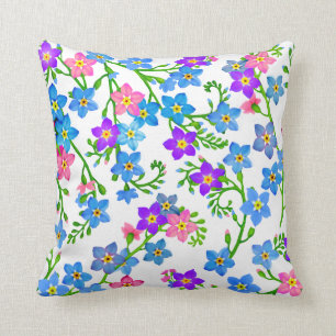 Vergessen Sie mich nicht Garten-Blumen-Kissen Kissen