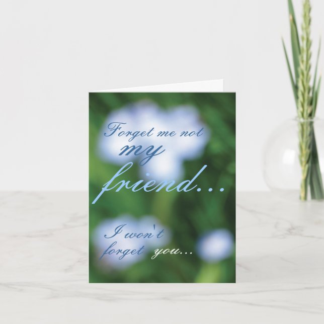 Vergessen Sie mich nicht… Karte (Vorderseite)