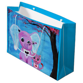Vergessen Sie mich nicht Niedlich Elephant Cat Che Große Geschenktüte