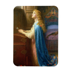 "Vergessen Sie mich nicht" (Öl auf Leinwand) Magnet