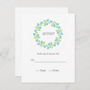 Vergessen Sie Mich Nots Wasserfarbenblumenschrei RSVP Karte