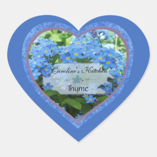 Vergessen Sie mir keine Herz-2-Gewürz-Etiketten Herz-Aufkleber