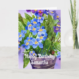 Vergessen Sie mir nicht Aquarell Happy Birthday Ca Karte