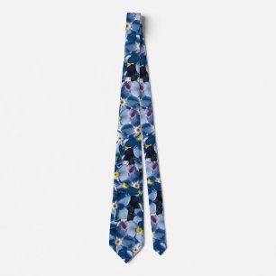 Vergessen Sie mir nicht blaue Blumen Krawatte