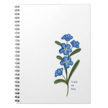 Vergessen Sie mir nicht Blume angepasstes Notebook