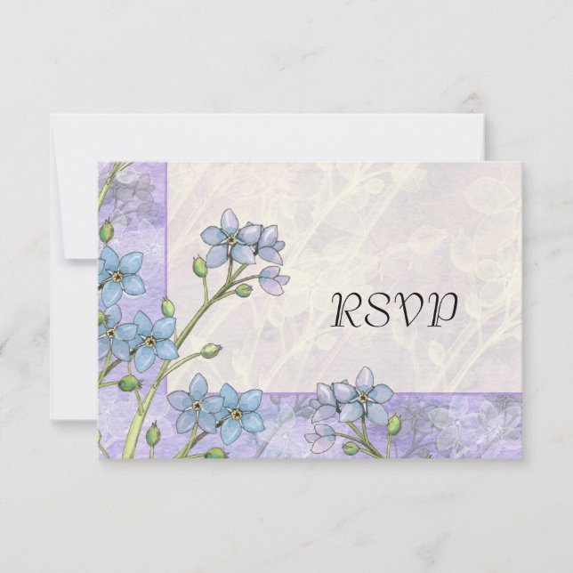 Vergessen Sie mir nicht Blume Frühlingskarten für  RSVP Karte (Vorderseite)