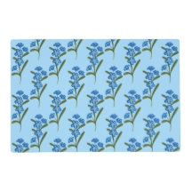 Vergessen Sie mir nicht Blume Tischset blaues Must