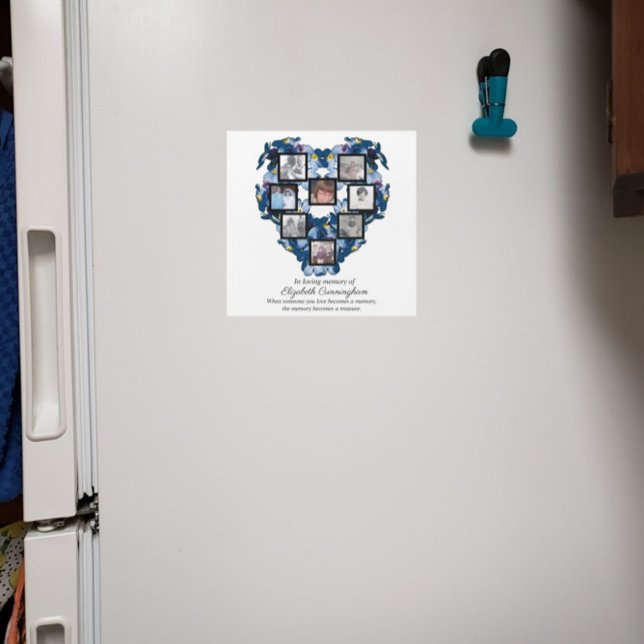 Vergessen Sie mir nicht blutiges Herz acht Fotos M Magnetkarte (Von Creator hochgeladen)