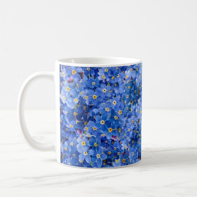 Vergessen Sie mir nicht das Muster der Blume Kaffeetasse (Links)