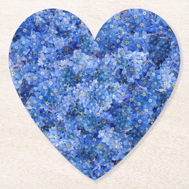 Vergessen Sie mir nicht das Muster der Blume Untersetzer (Vorderseite)