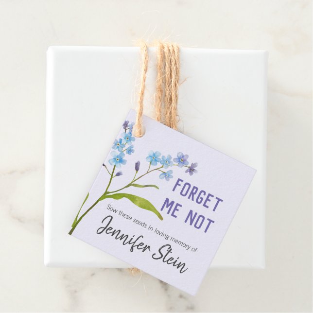 Vergessen Sie mir nicht die Blume Samen-Beerdigung Geschenkanhänger (Beispiel)